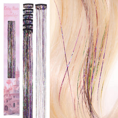 Wennalife Hair Tinsel Rainbow pack close-up showing vibrant hues for playful looks.
