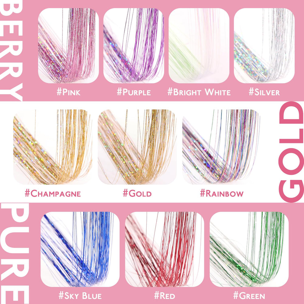 Wennalife 24-inch rainbow tinsel strands withstand washing and light styling.