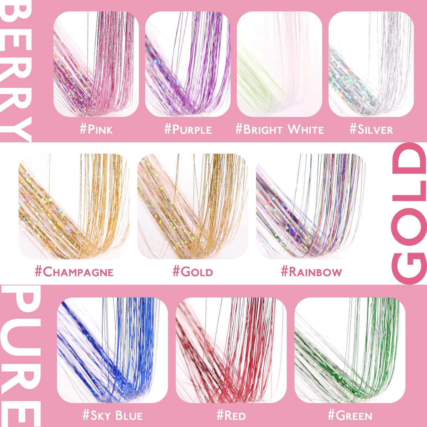 Wennalife two-second style change with clip-in tinsel