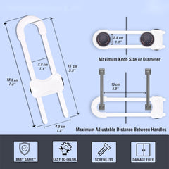WENPENG sliding cabinet locks installation demo with no drilling for easy baby-proofing