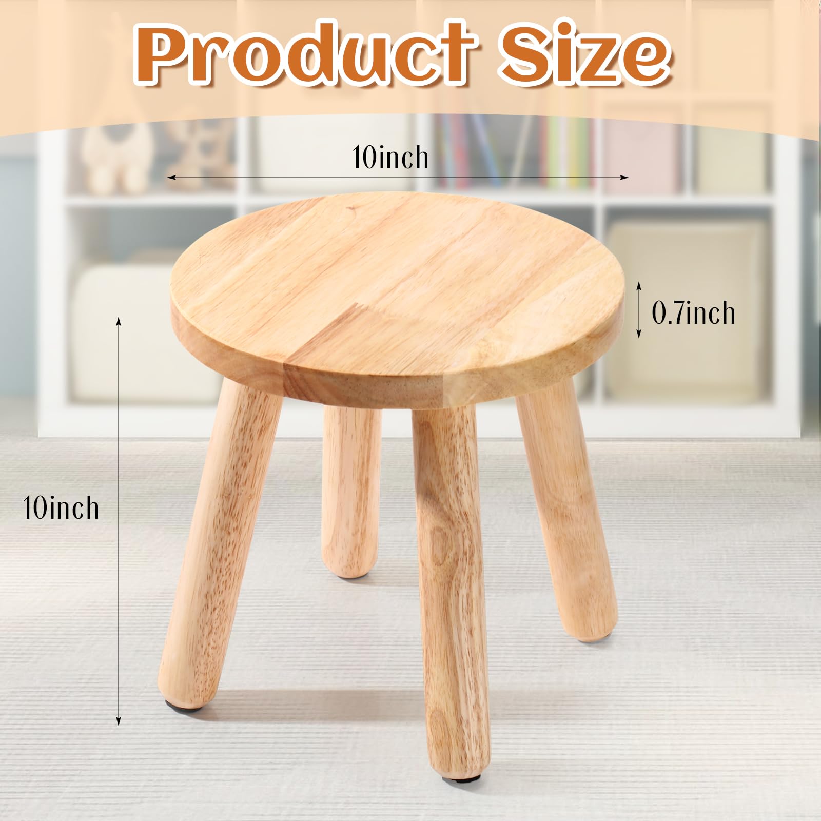 Wenqik round-edged stool offers kid-friendly safety for indoor use.