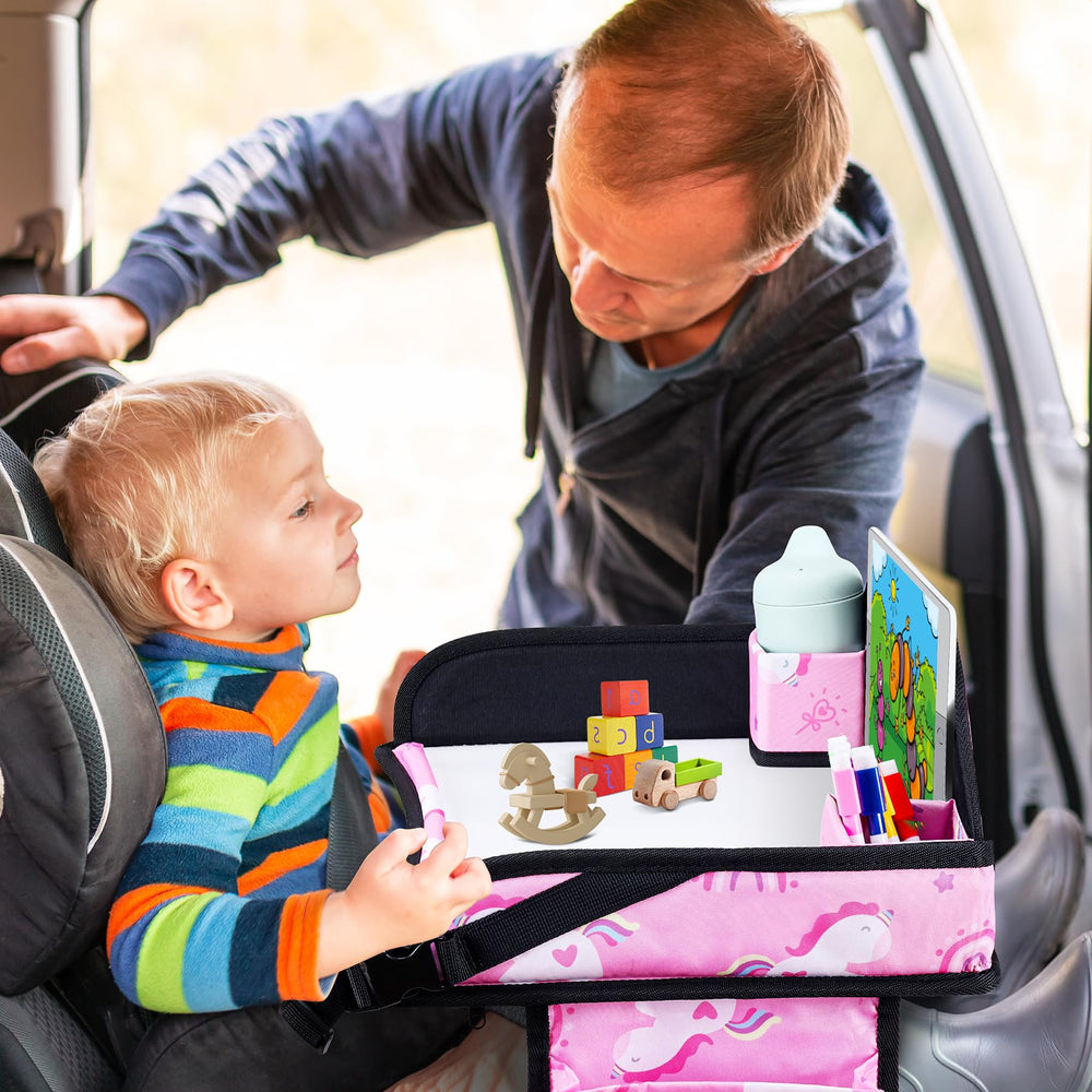 WENRENER Kids Travel Tray wipe-clean surface for easy cleanup after meals