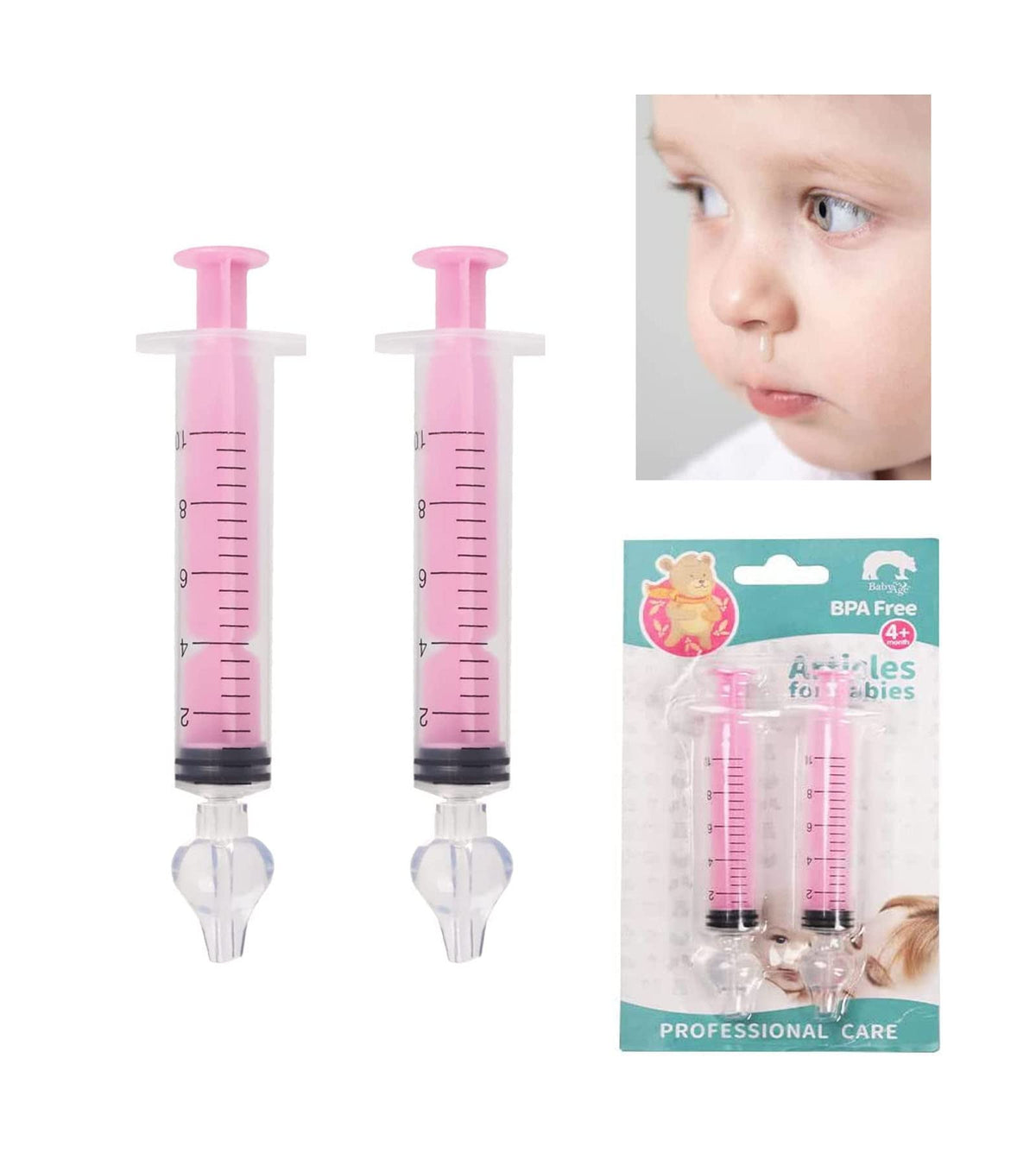 WenTigDY nasal irrigator 10ml pink pack for compact travel-ready baby care.