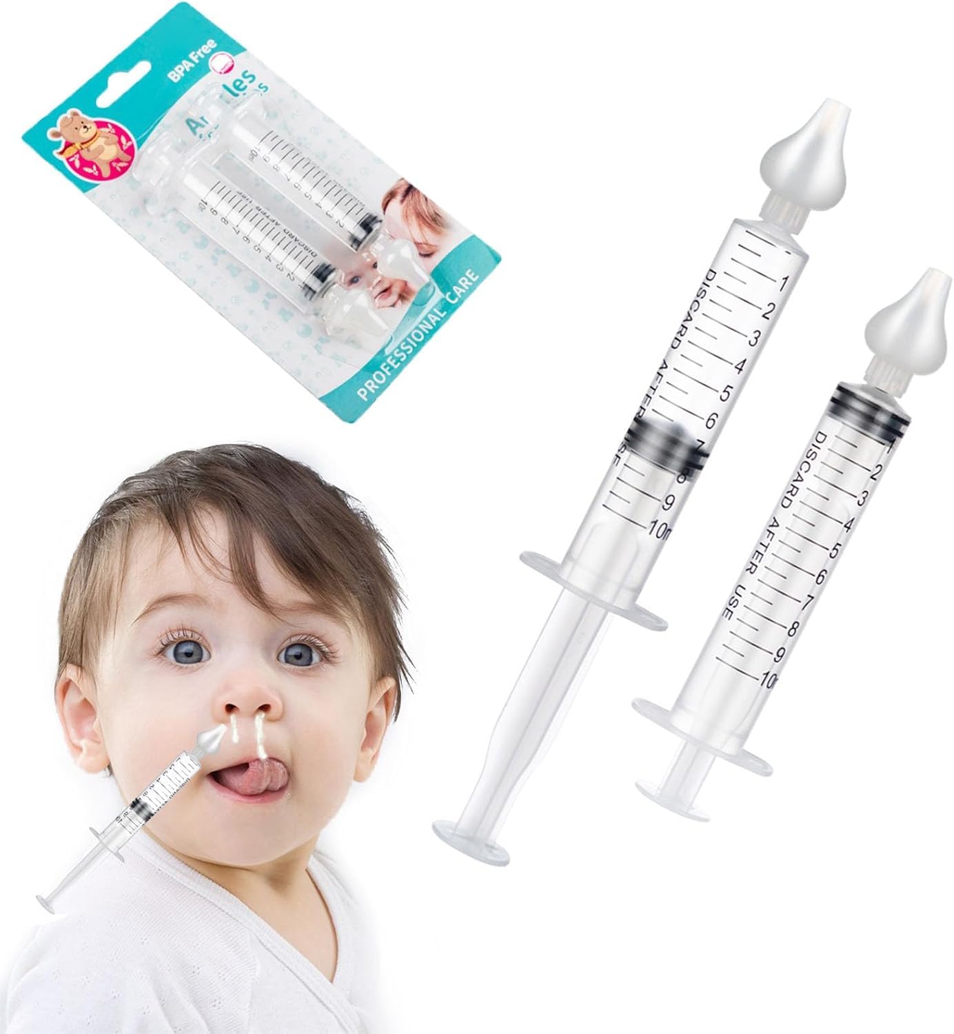 Wentwos silicone baby nasal aspirator bulb, portable and easy for quick nasal relief on the go