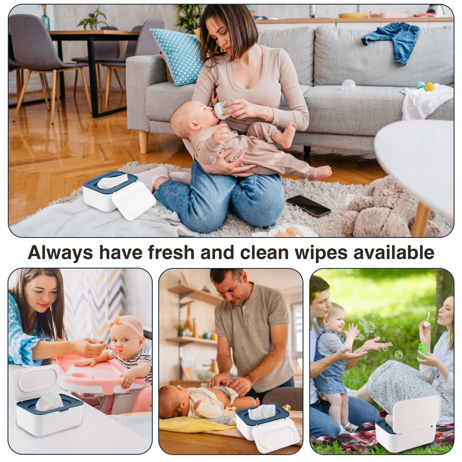 Wenvastree versatile wipe dispenser for baby and adult care.