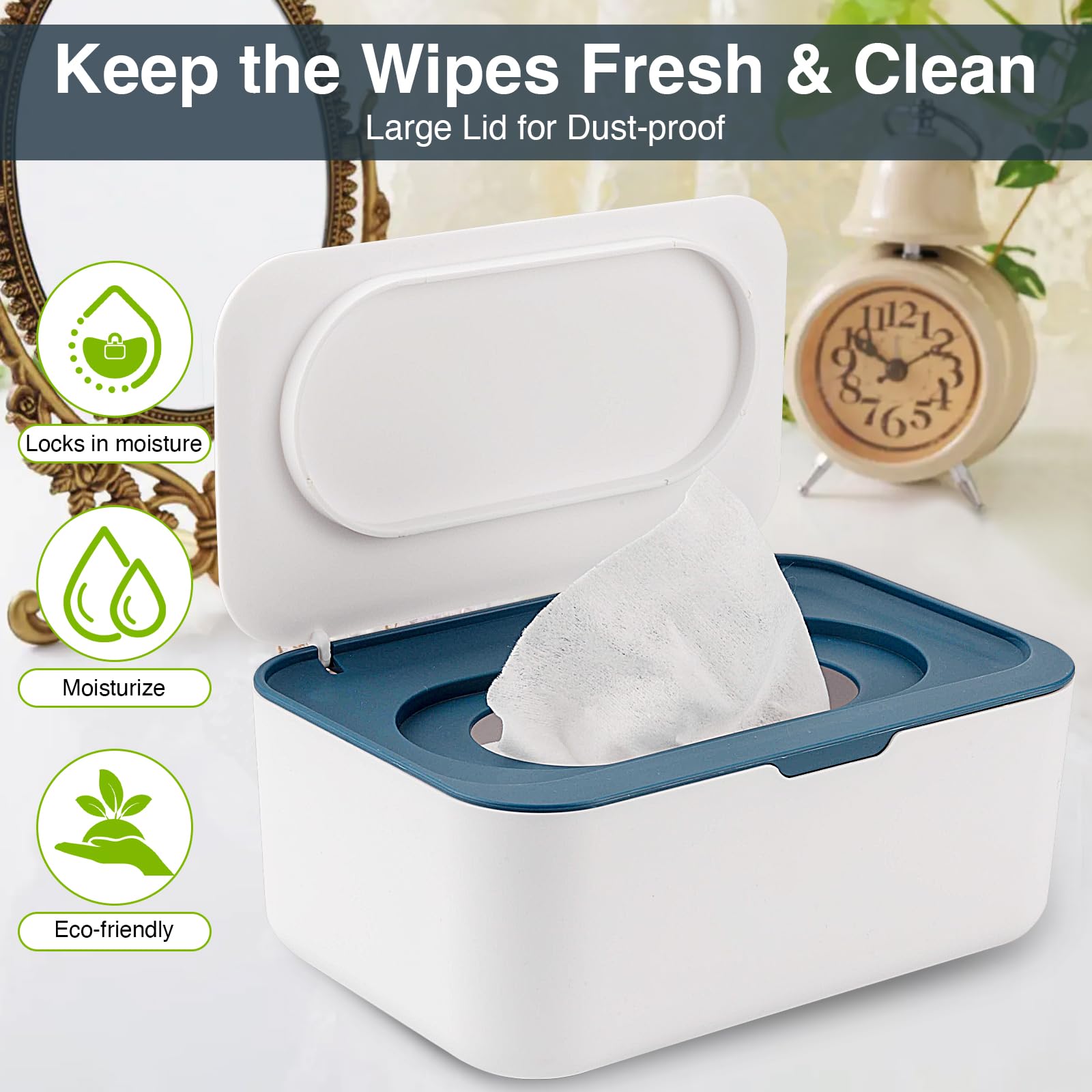 Wenvastree wipe holder features non-slip base for stable use.
