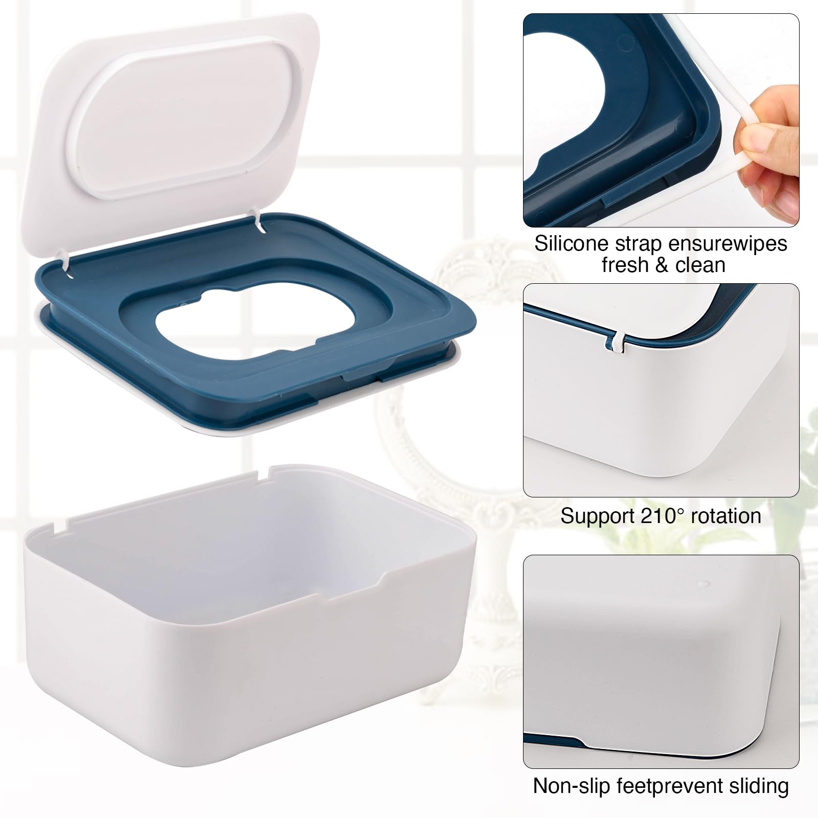 Wenvastree sealing lid preserves moisture and wipes freshness.
