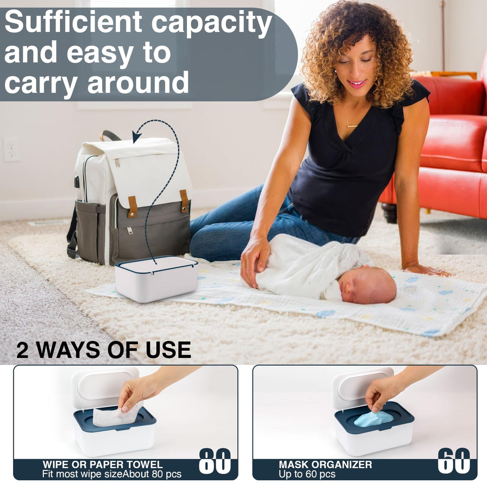 Wenvastree travel-friendly dispenser fits changing tables and car seats.