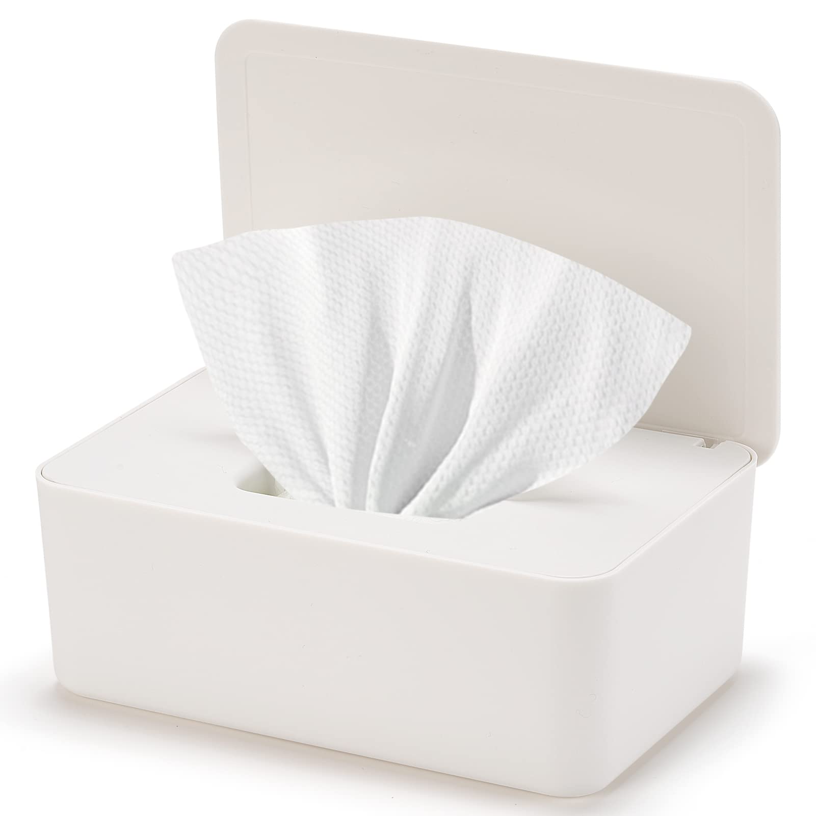 Wenvastree baby wipes dispenser shown on a counter, ready for use.