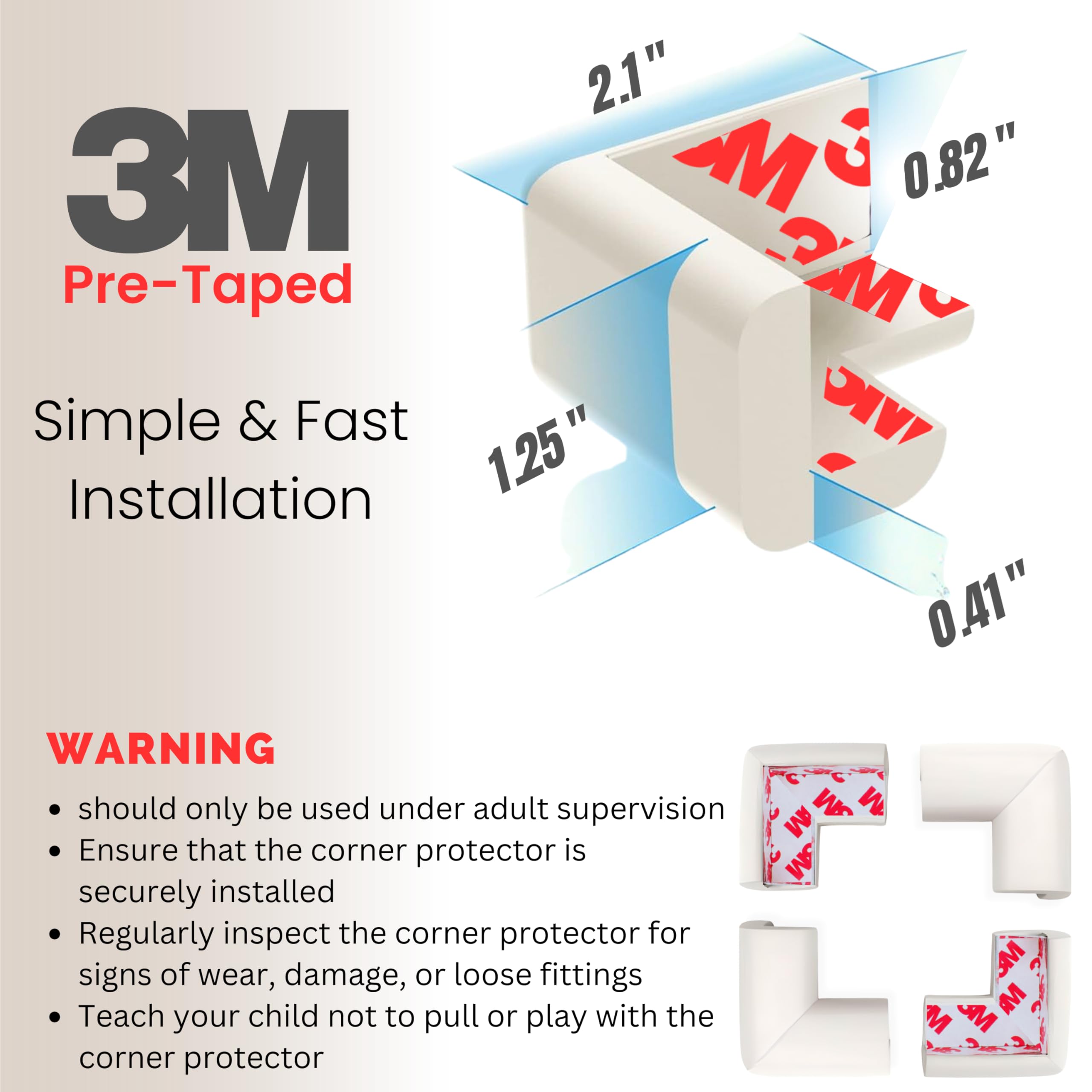 WEPOL corner protector on kitchen cabinet edge helps prevent sharp contact