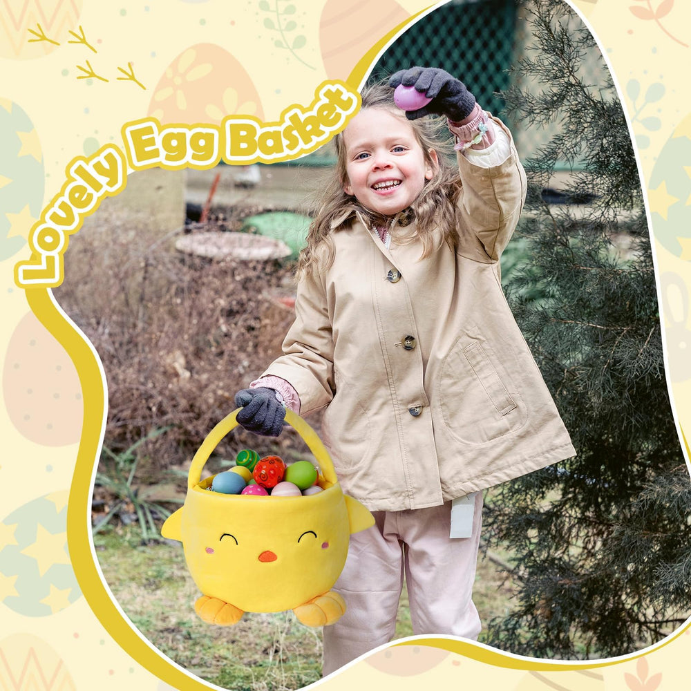 Wepop Easter Basket size-8x7 reveals compact, usable dimensions for kids.
