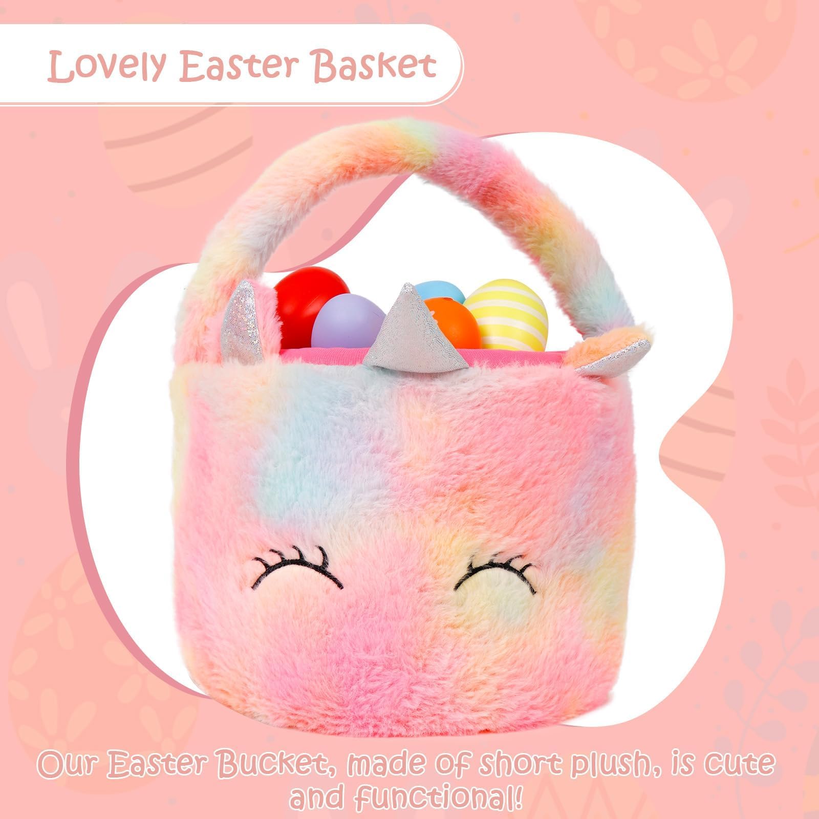 Wepop tie-dye unicorn basket with vibrant colors for festive gifting.