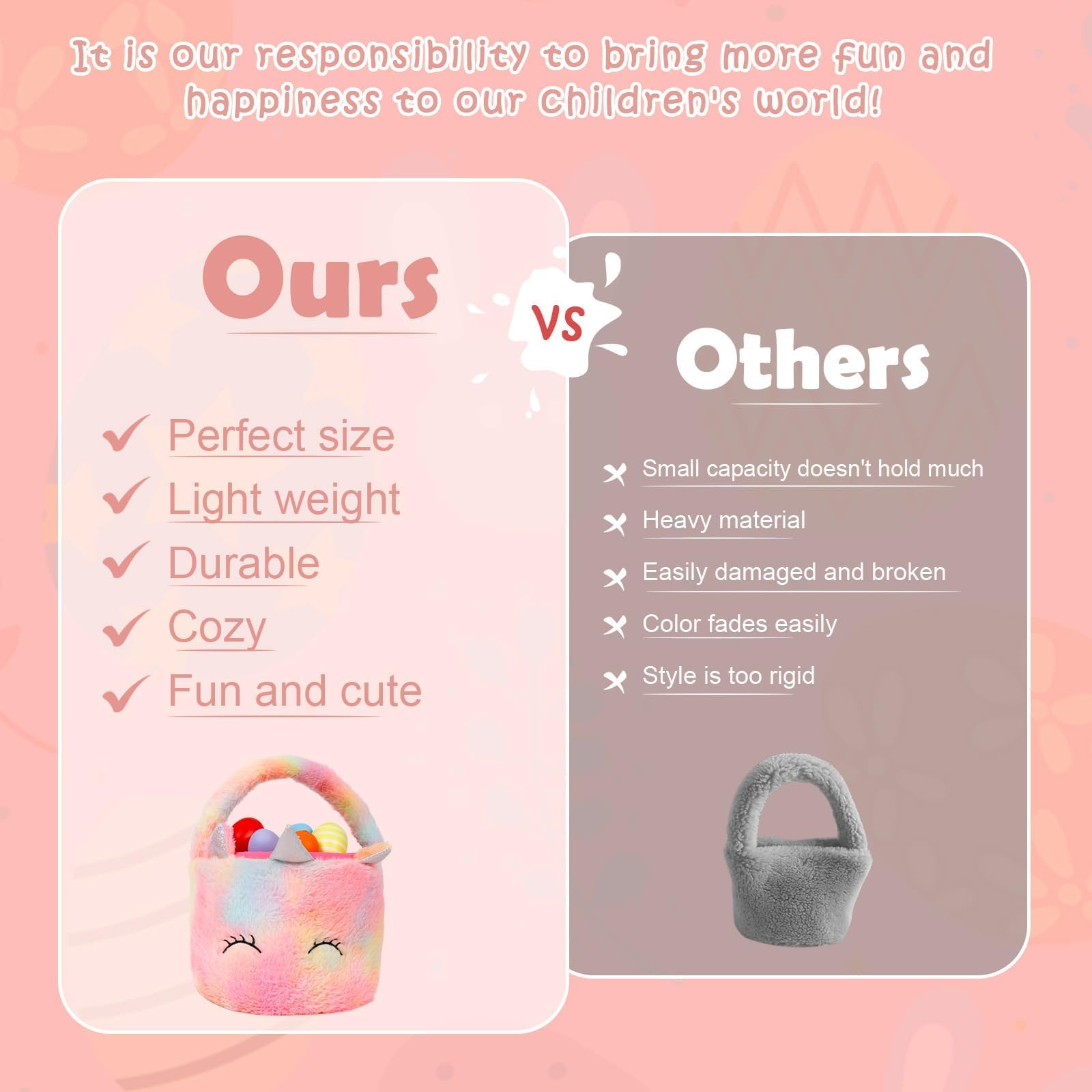 Wepop unicorn Easter basket makes a charming gift option for kids.