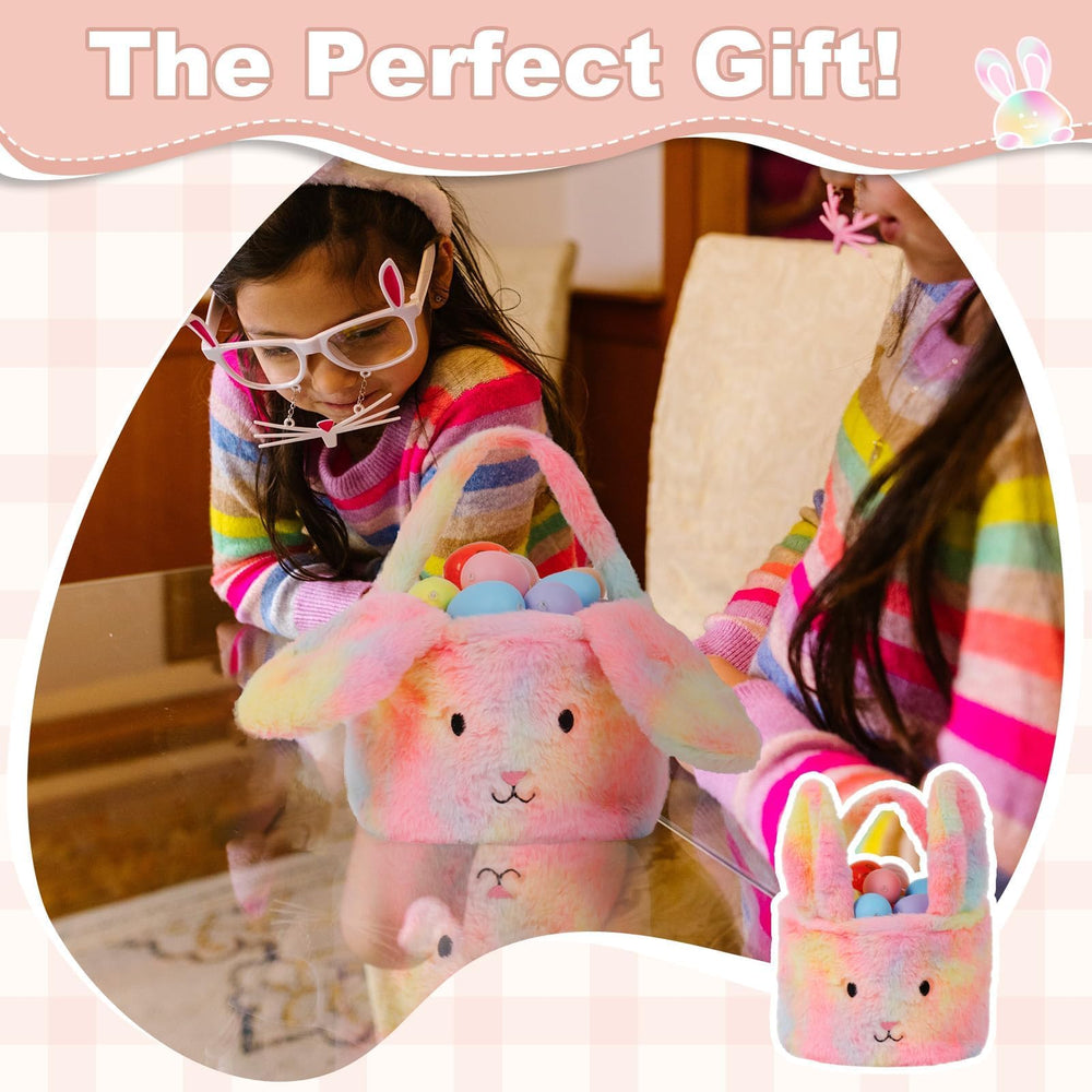 Wepop Easter candy basket with sturdy handle for easy transport