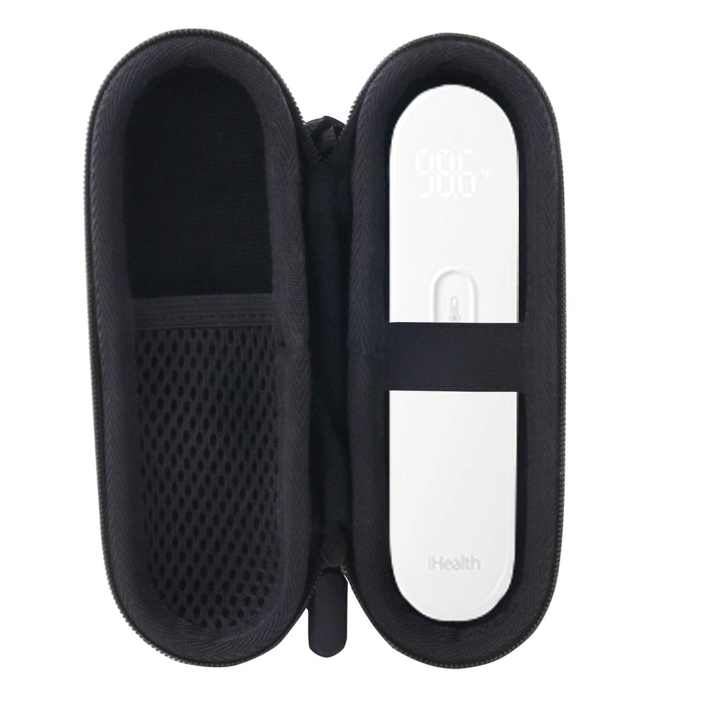 WERJIA hard carrying case exterior protects iHealth thermometer on the go.