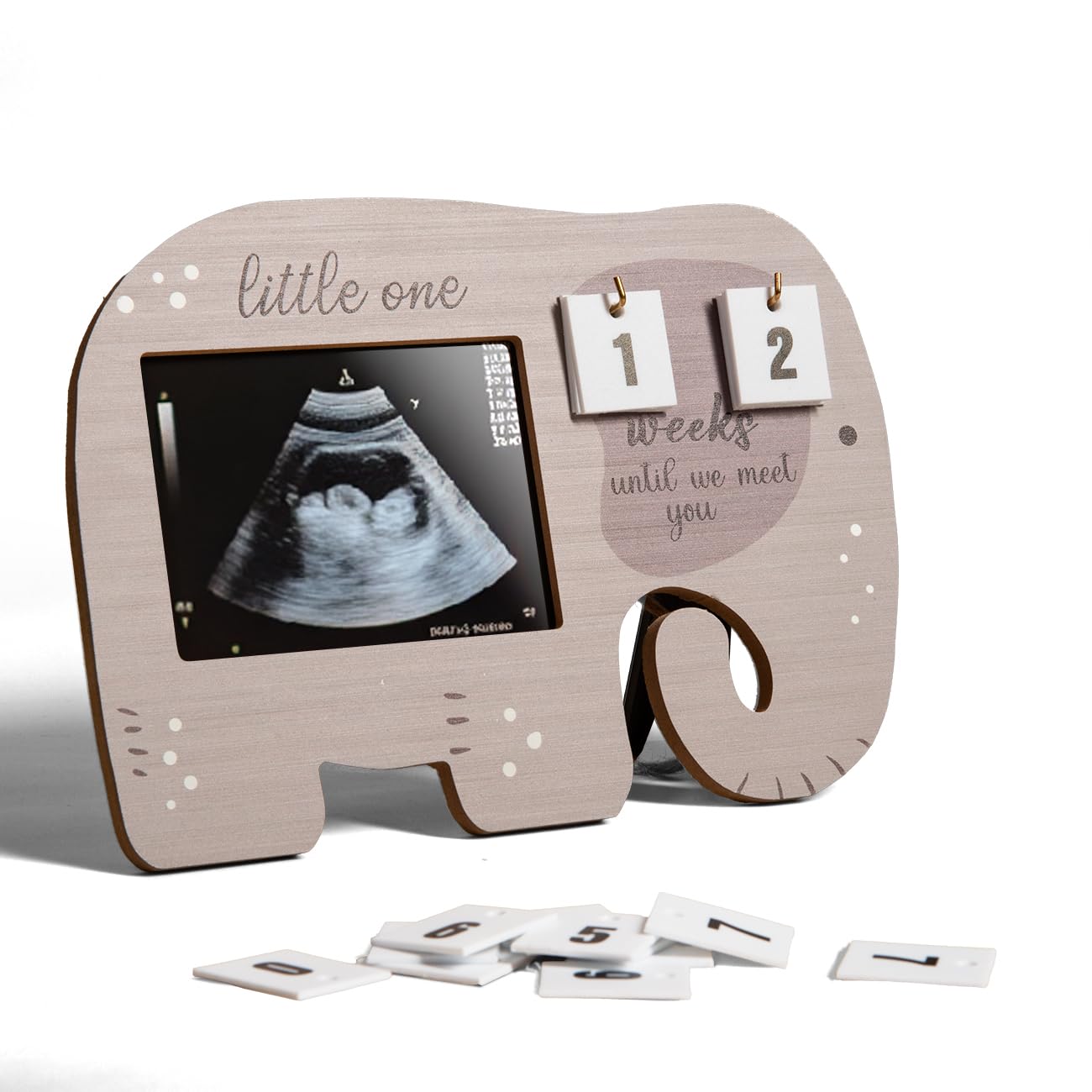 WerkaSi Ultrasound Picture Frame countdown weeks view helps families track pregnancy progress.