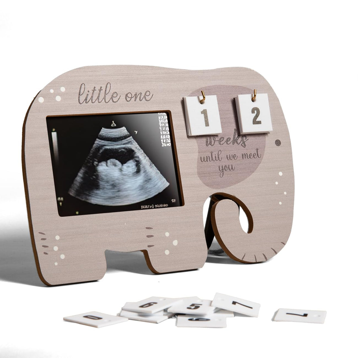 WerkaSi Ultrasound Picture Frame countdown weeks view helps families track pregnancy progress.