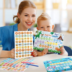 WERNNSAI potty chart with construction theme motivates toddlers during bathroom time.