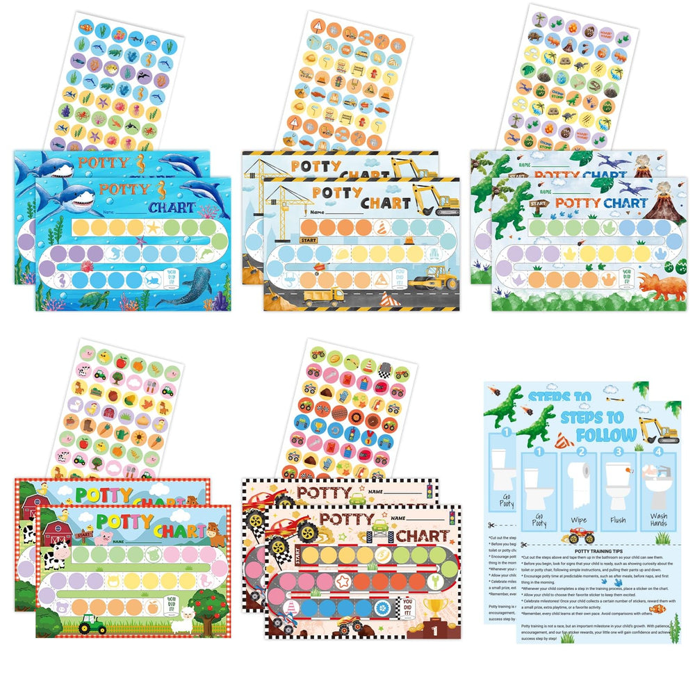 WERNNSAI potty chart with dinosaur theme boosts daily potty routine motivation for kids.