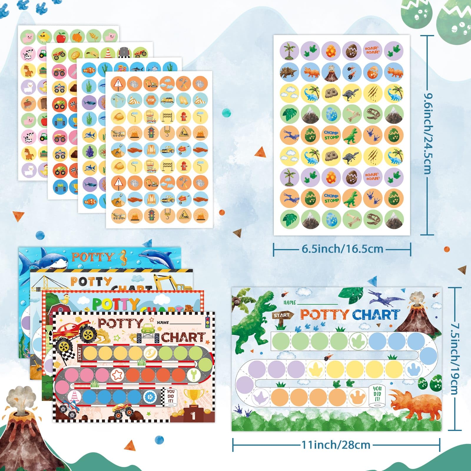 WERNNSAI potty chart with monster truck theme makes potty time exciting for kids.