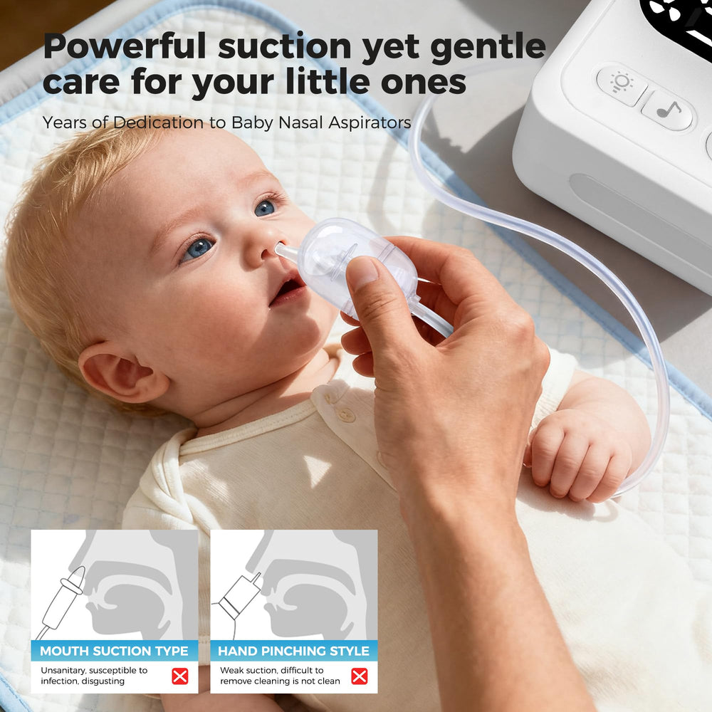 Werusto Nasal Aspirator nightlight helps nighttime use.