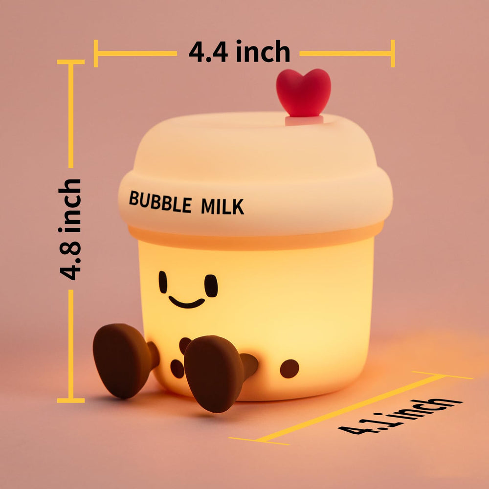 WesData bubble milk cup night light in a cafe corner boosting ambient lighting