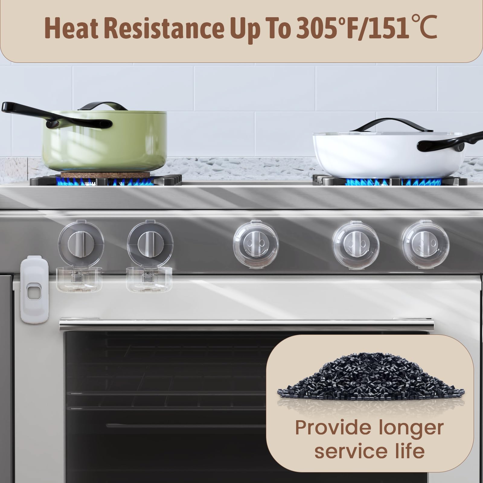 Wesiop high-temp resistant material ensures durability in busy kitchens.