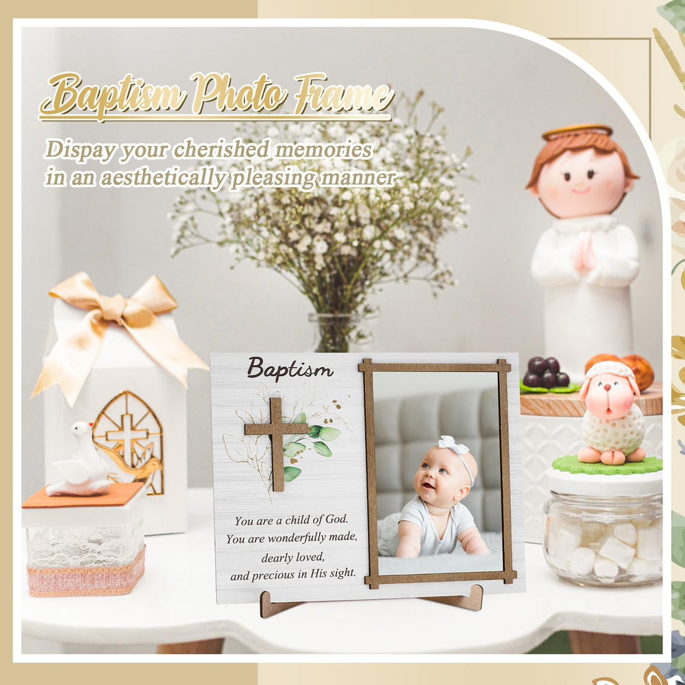 Wesiti baptism frame cross detail highlights sacred theme