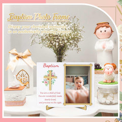 Wesiti Baptism Frame dual display stand and wall hook for flexible placement.