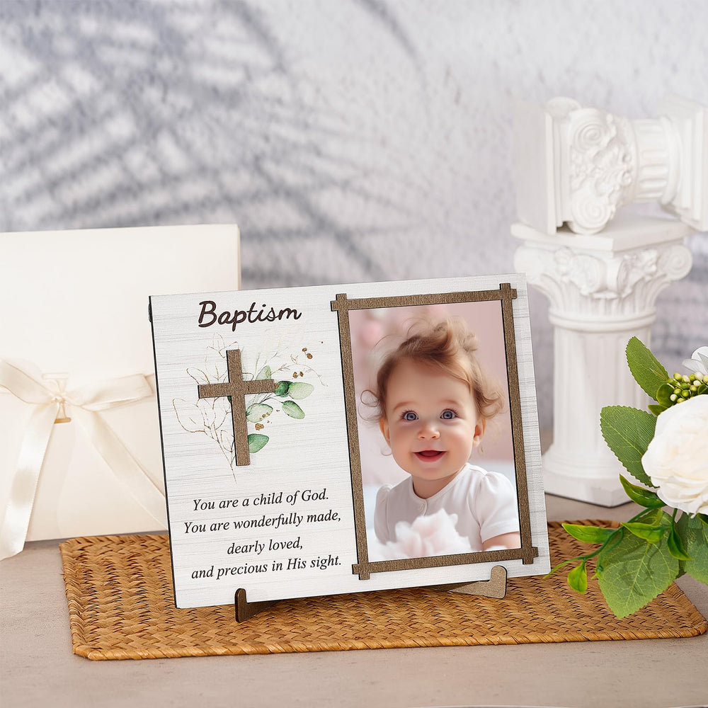 Wesiti baptism frame wall-hanging option for versatile placement