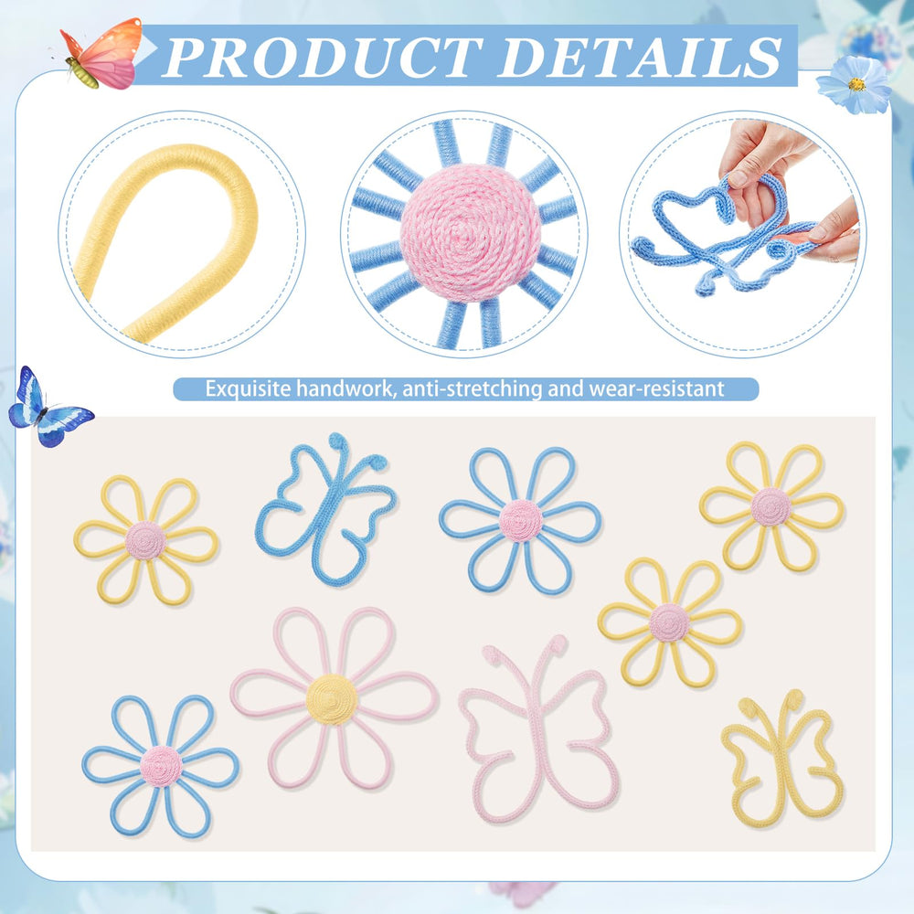 Wesiti daisy-20cm woven wall hanging brings soft color and texture.