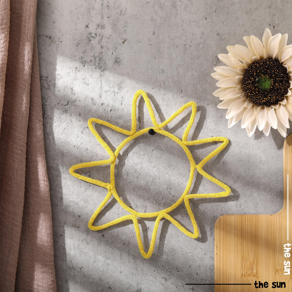 Wesiti sun wall hanging set offers coordinating sizes for layered wall displays.