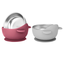 Wesketch 2-in-1 design baby bowl with suction base keeps meals steady and mess-free.