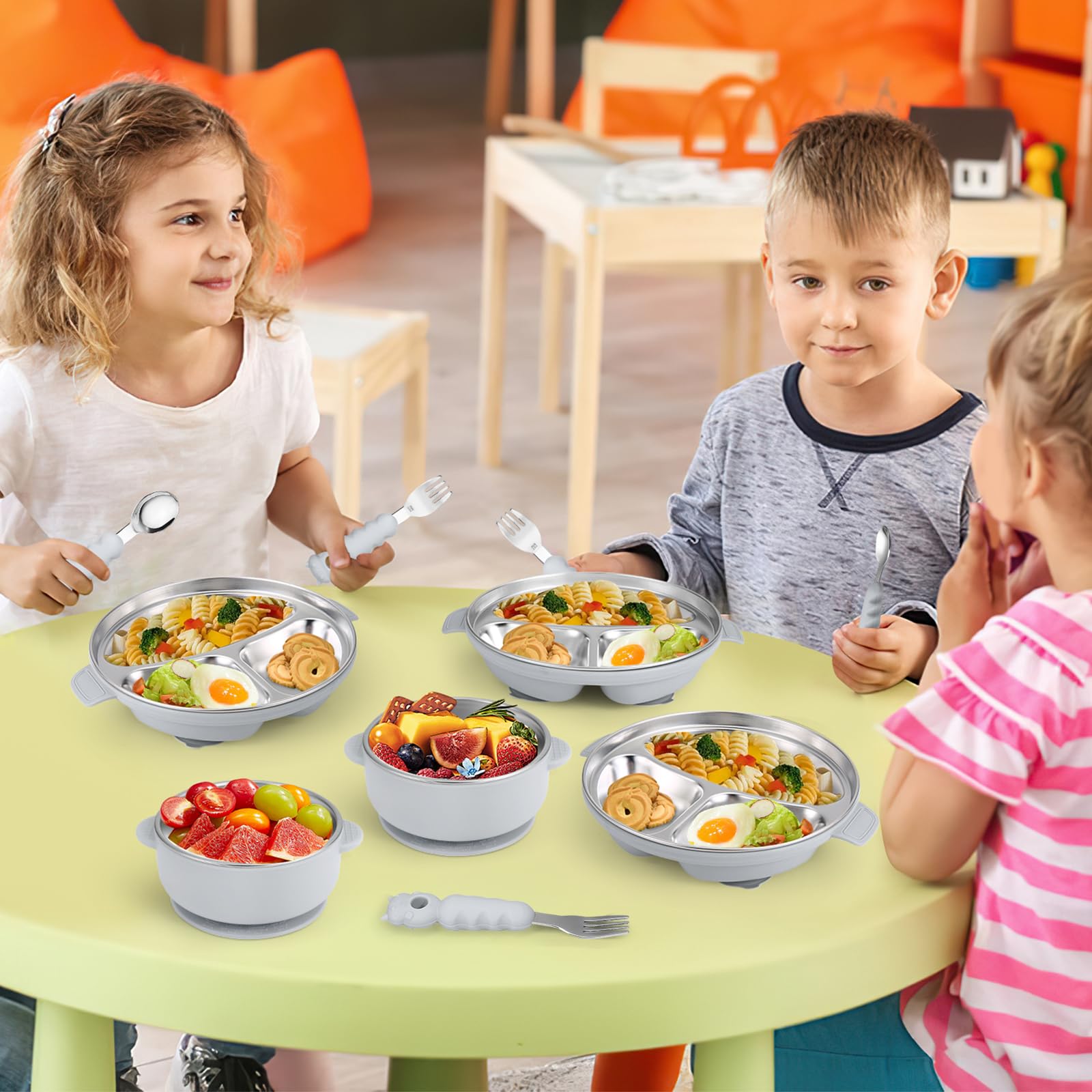 Wesketch deeper compartments fit varied foods with fewer refills.