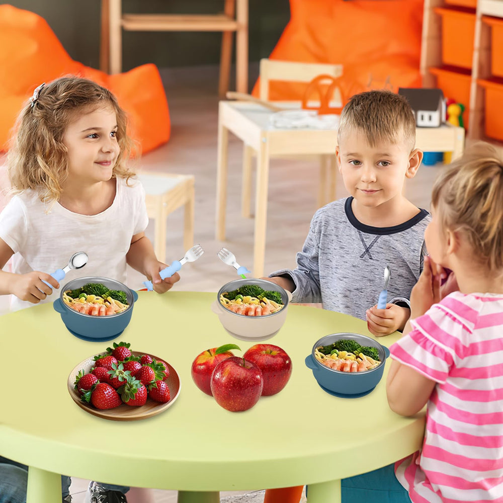 Wesketch dishwasher-safe baby bowls simplify cleanup after meals.