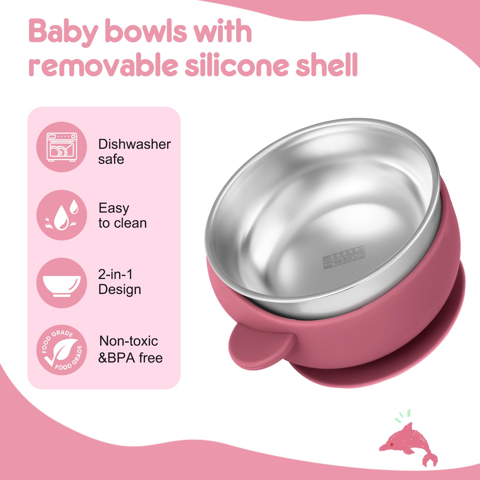 Wesketch dual-handles assist lifting and transporting the bowl during family meals.