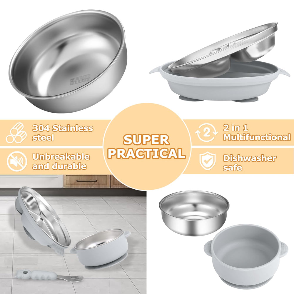 Wesketch durable 304 stainless steel plate stands up to busy families.