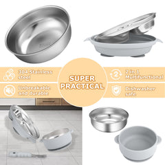 Wesketch durable 304 stainless steel plate stands up to busy families.