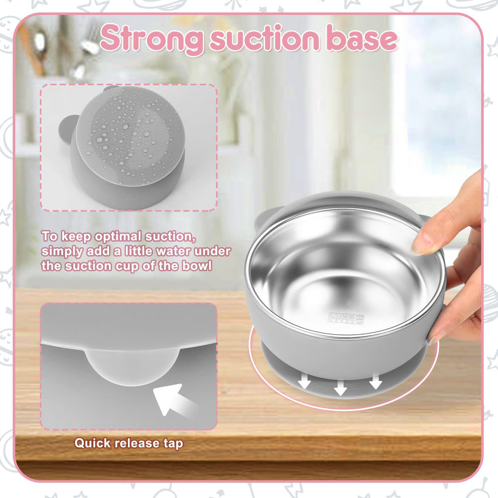 Wesketch gray and red colorway adds cheerful styling to mealtimes.