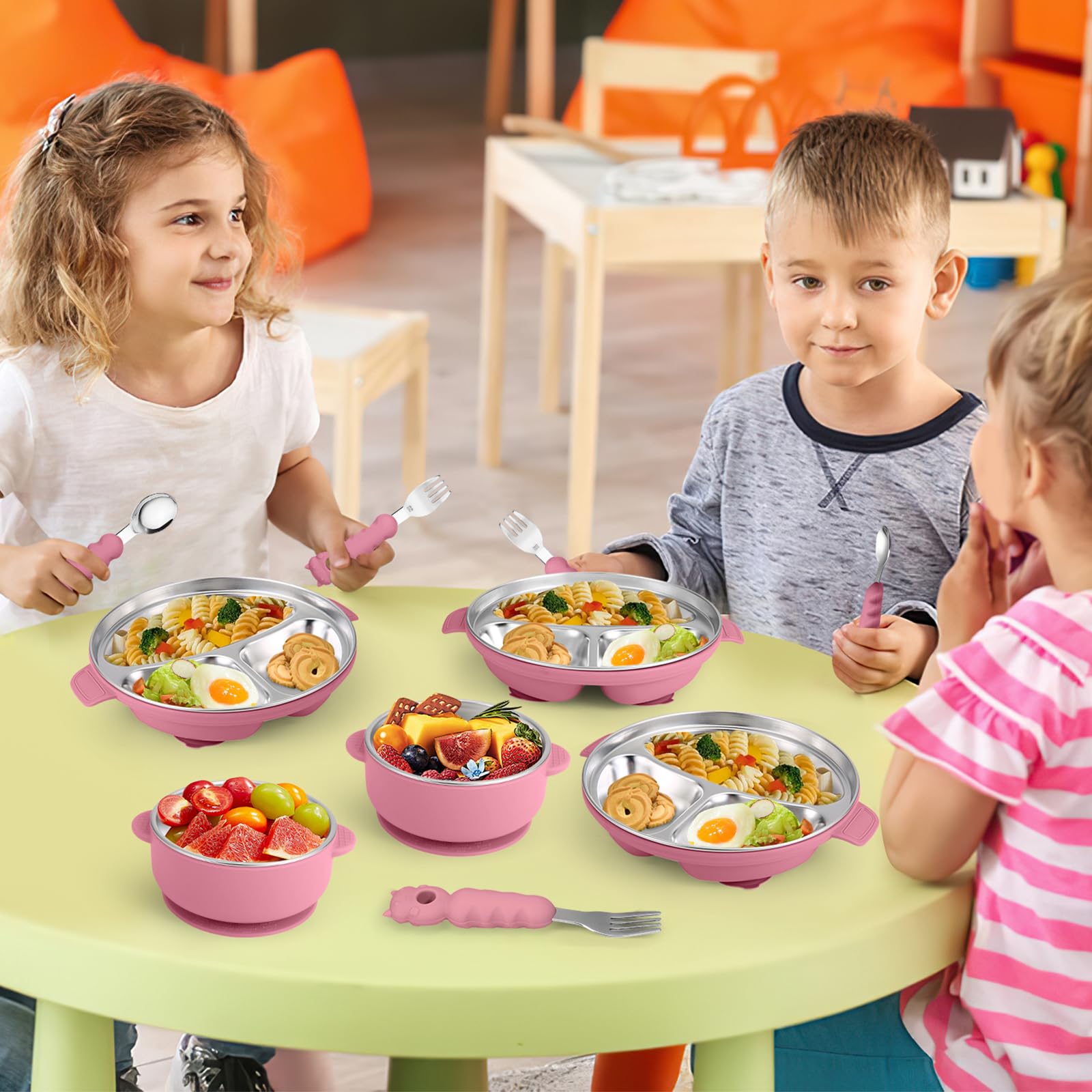 Wesketch included forks and spoons complete feeding set.