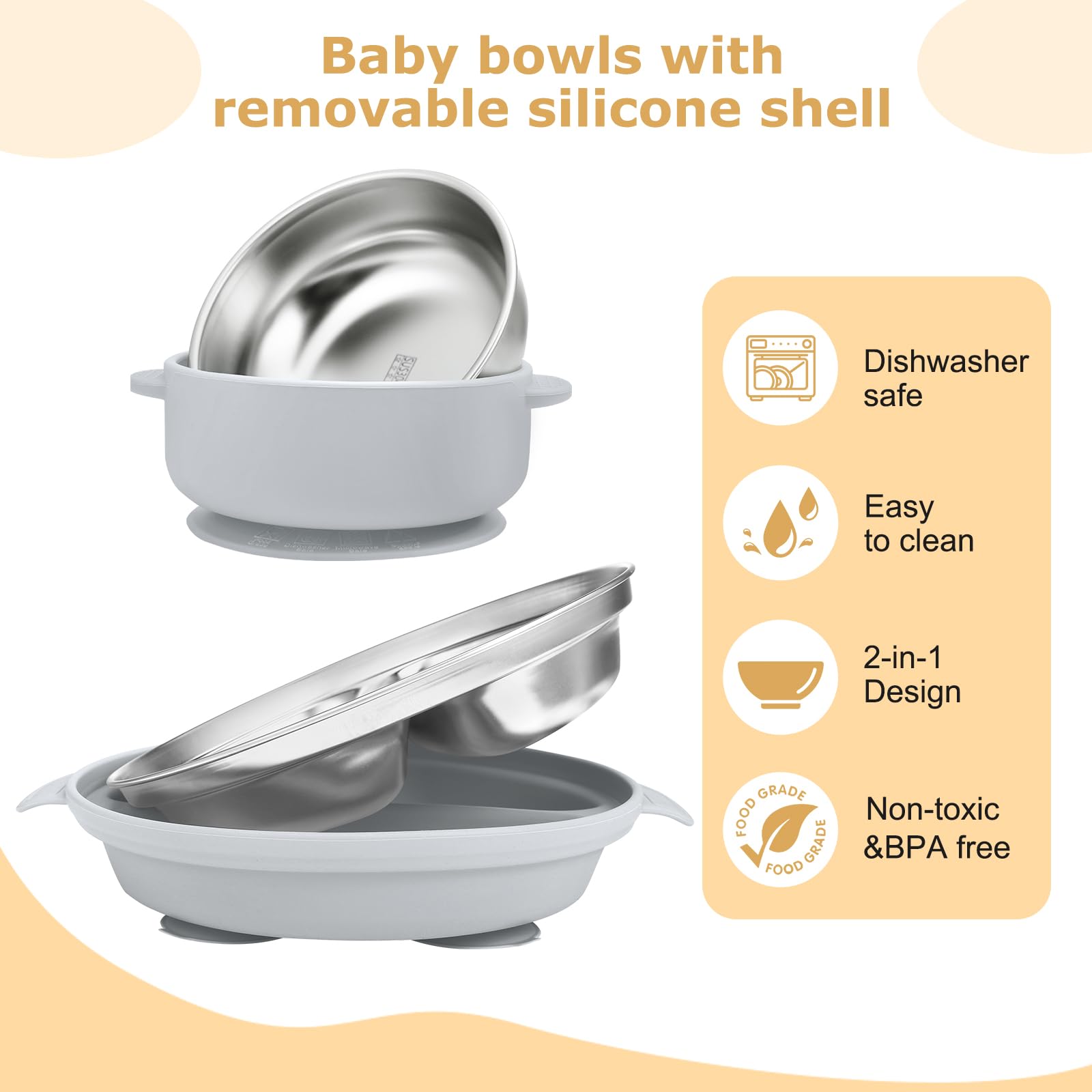 Wesketch included forks and spoons simplify toddler mealtimes.