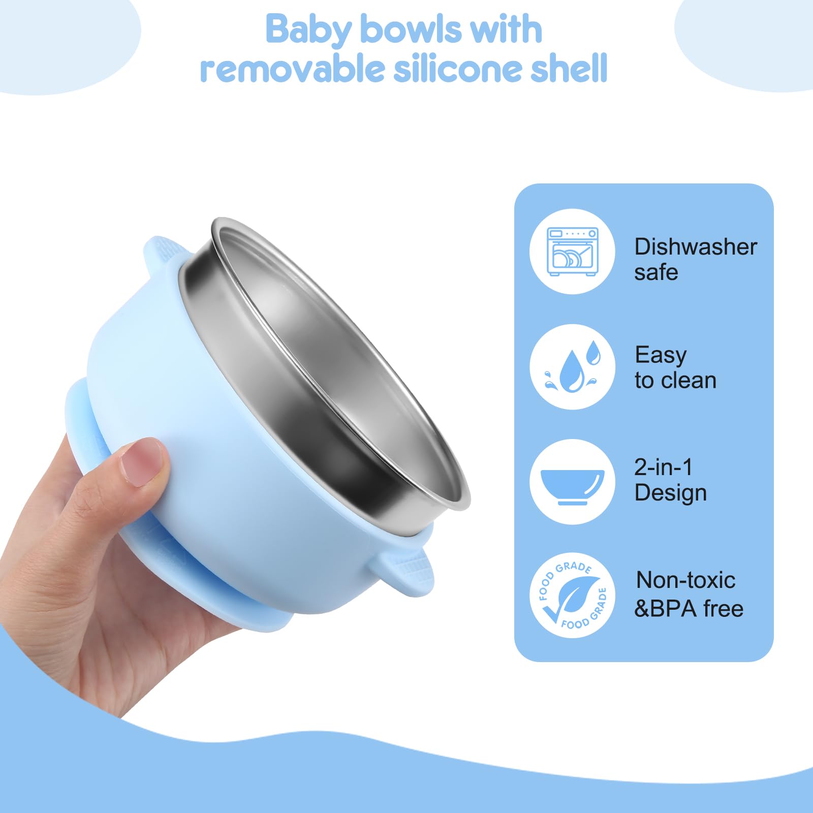 Wesketch mealtime setup reduces tipping and mess during feeding.