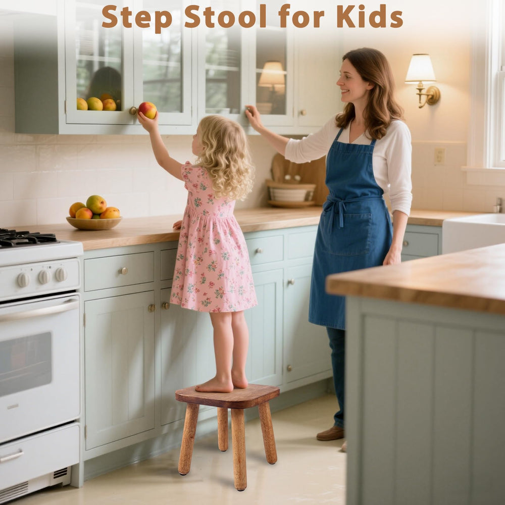 Wesketch wooden step stool assembly diagram shows tool-free setup