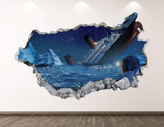 West Mountain Titanic wall decal art 3D ship mural for kids' rooms adds nautical charm.