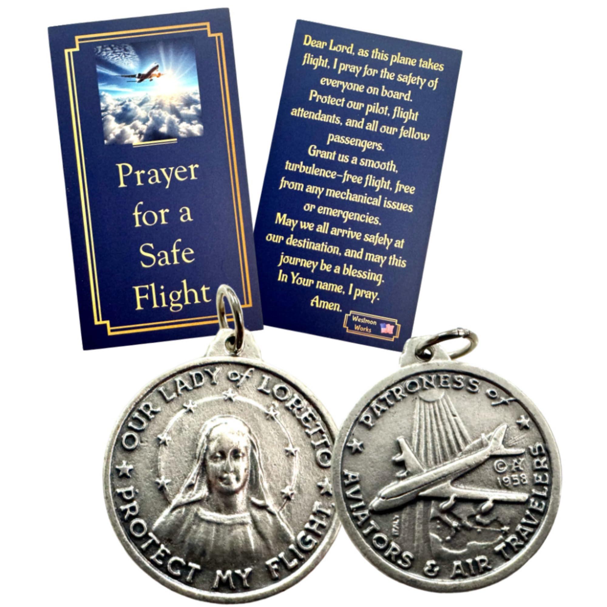 Westmon Works Italian-made medal in durable metal for long-lasting travel.