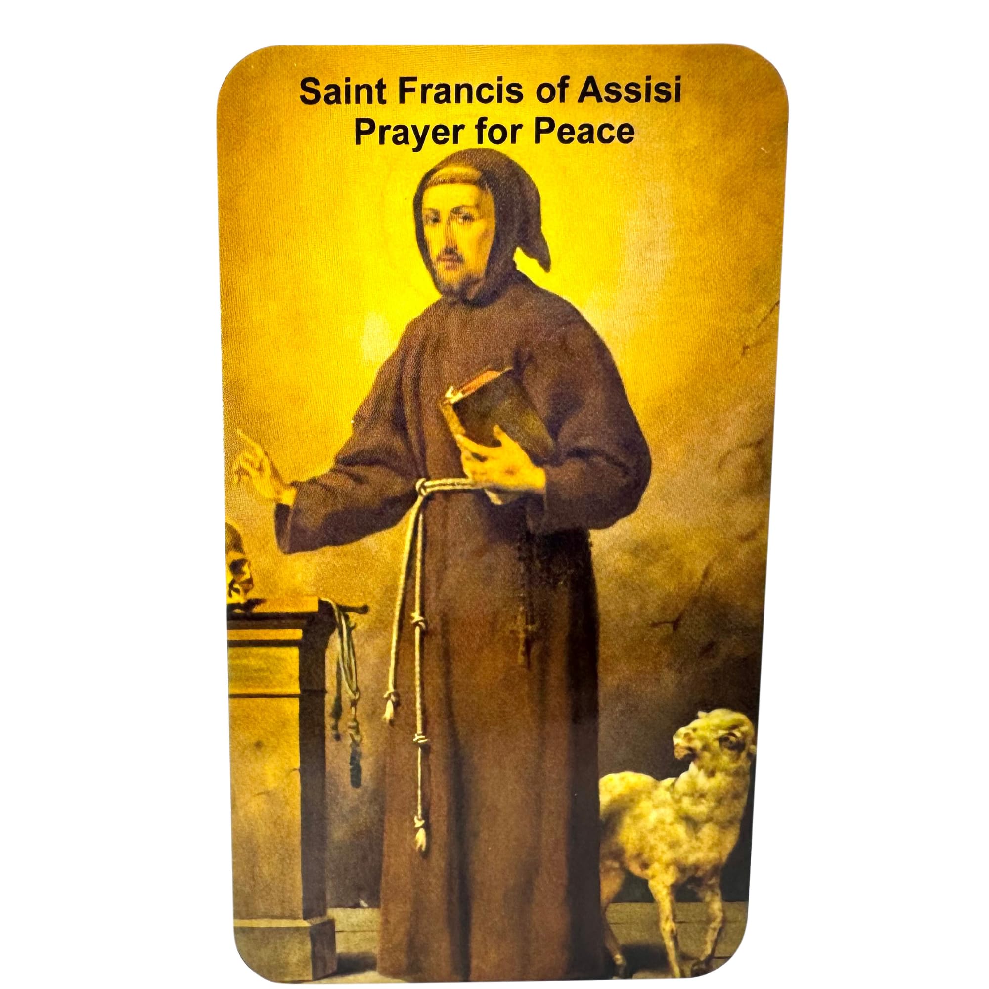 Westmon Works Italian-made centerpiece frame in antique silver for St. Francis.