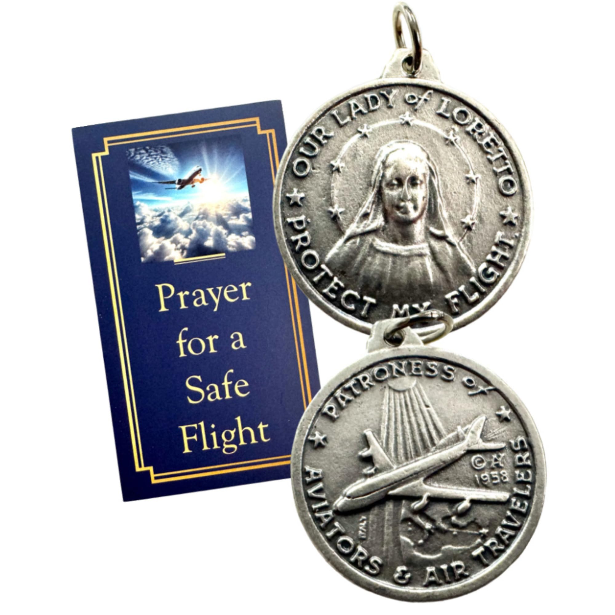 Westmon Works Our Lady of Loretto medal detail for travel keepsakes.