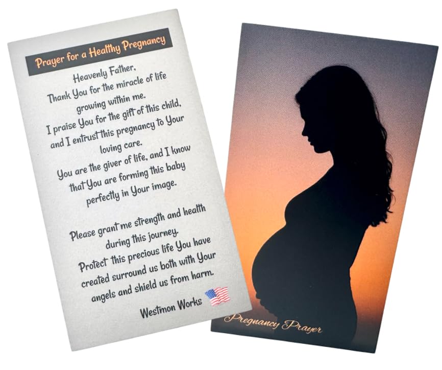 Westmon Works pregnant-woman silhouette on token representing motherhood journey and blessing