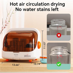 WestTribe sterilizer interior with bottles ready for UV drying