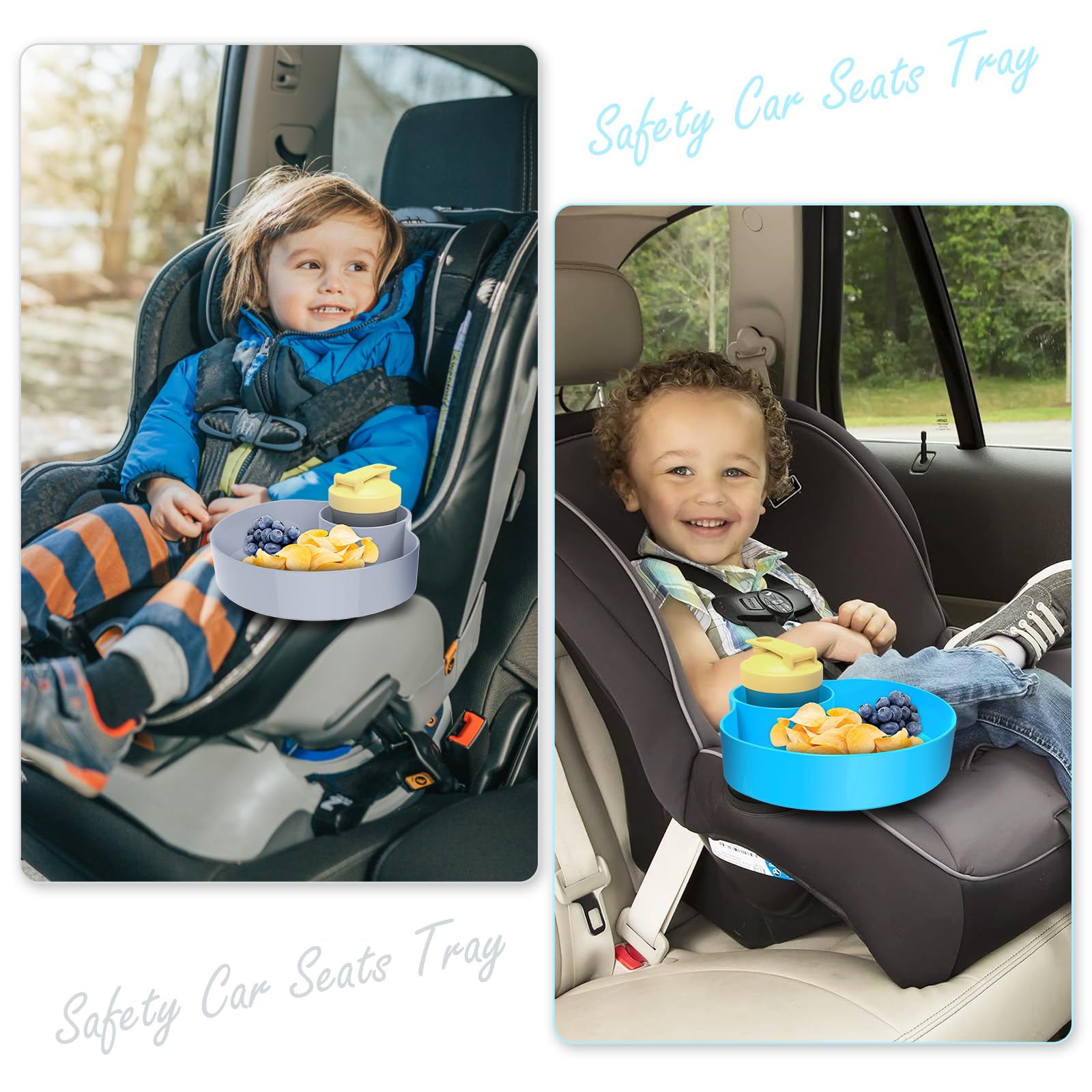 WeteamnoI foldable car seat tray collapses for easy storage